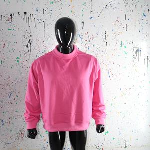 HOT PINK <b>Mock</b> <b>Neck</b> Sweatshirt 100% wide <b>neck</b> Sweatshirt Finer Threads - Product Image 2