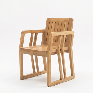 Fauteuil de jardin moderne en teck massif Sammen avec pieds à double angle, écologique et durable, pour utilisation en parc, designs personnalisés acceptés - Product Image 2