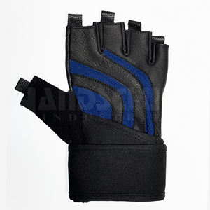 Meilleur service OEM de fabrication, gants de musculation à demi-doigts en PU entièrement personnalisés, sangle de poignet réglable, doux et abordables - Product Image 5