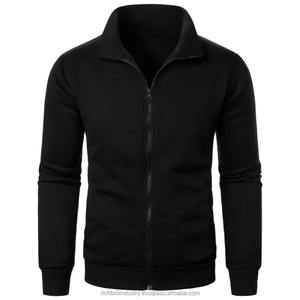 Veste zippée à manches longues pour homme, couleur unie, sweat-shirt chaud, décontracté, sport, baseball, streetwear, brodé - Product Image 5