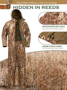 Ensemble veste et pantalon de chasse camouflage pour homme, vêtements d'extérieur imperméables en softshell, équipement d'automne, vêtements à manches longues à motifs - Product Image 3