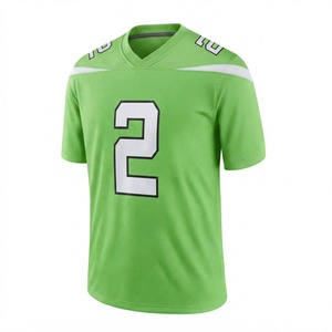 Camiseta Deportiva de Fútbol Americano Parrot Green para Hombre, Transpirable, con Malla Frontal, 100% Poliéster, Secado Rápido, Manga Corta - Product Image 1