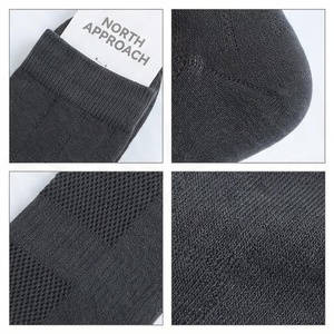 Crew <b>Socks</b> Solid Black Breathable Knitted for Adults Daily Wear - Product Image 4