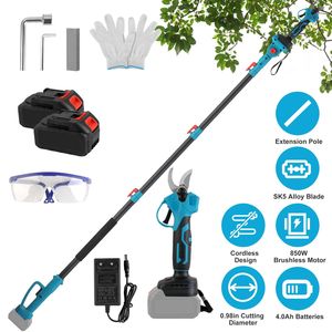 Forbice Elettrica per Potatura con Motore Brushless da 850W, 2-in-1 con Prolunga da 4,5-6,3 Piedi, 200 Minuti di Autonomia per Potatura Siepi e Alberi - Product Image 1