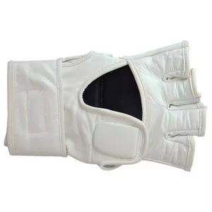 Service OEM, gants de MMA pour hommes, fabriqués au Pakistan, demi-doigts, 100% cuir, évacuation de l'humidité, fermeture à lacets, gants de boxe - Product Image 6