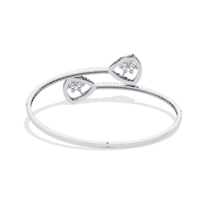 Bracelet en argent avec diamants taillés en cœur pour femme, style minimaliste, à porter au quotidien, couleur G, diamant Moissanite VVS1, bijoux - Product Image 1