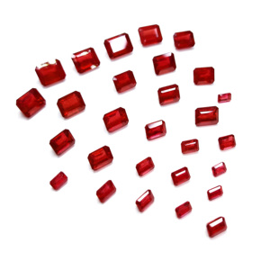 Rubis naturels de Bangkok, octogones calibrés 8x10mm, pierres précieuses de rubis naturelles facettées pour la fabrication de bijoux, prêtes à l'emploi - Product Image 4