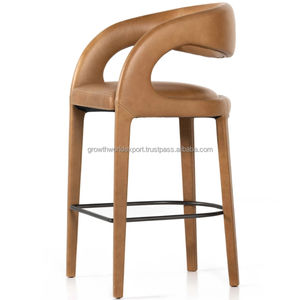 2025 mejor silla de restaurante de Bar Silla de cuero de madera moderna de calidad superior para Taller de apartamento muebles de Hotel de alta calidad - Product Image 5