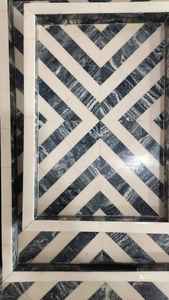 Cadre photo en os incrusté à la main, motif chevron marron, élégant et décoratif pour la maison ou le bureau - Product Image 5