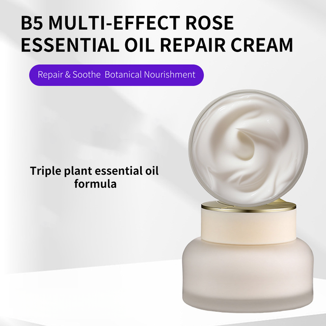 B5 Rose Repair Cream Rich Cream Moisturizes Nourishes Soothes Repairs All Skin Types Gentle Non Irritating OEM Private Label