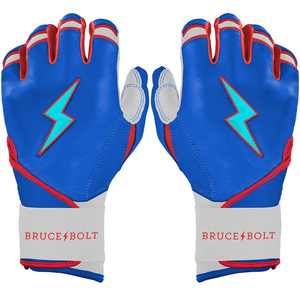Gants de frappeur de baseball en cuir en gros avec fermeture auto-agrippante, logo personnalisé, légers, durables, ambidextres, pour joueurs, à doigts entiers - Product Image 1