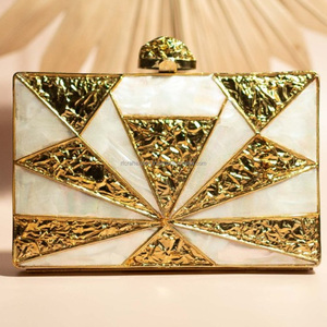 Luxury Vintage Wedding Ladies' Diamond Metal <b>Square</b> Clutch Bag Elegant Black Evening Fashion with Private Label - Product Image 2