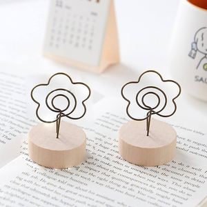Latest Design Wood Place <b>Card</b> Holder With Metal Fish Top Round Wood Base For <b>Table</b> Numbers Holder - Product Image 4