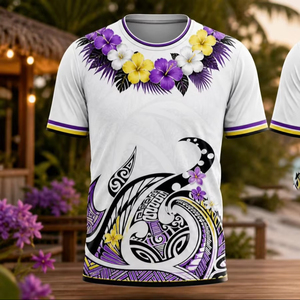 Designer T-Shirts Mens Polynesian Tribal New Men's Clothing T-Shirt Custom Design Hot Sale Mens Oversized T-Shirt Heavyweight - Product Image 1