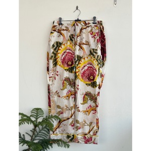 Conjunto de Pijama Bohemio con Estampado Floral, 100% Algodón, Manga Larga, Corte Regular, Cintura Elástica, Uso Diario Informal, Transpirable para Todas las Temporadas - Product Image 4