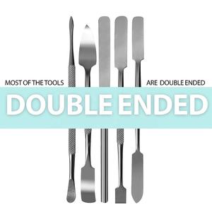 ชุดอุปกรณ์ขูดขี้ผึ้งทางทันตกรรมสแตนเลสคุณภาพสูงแบบแมนนวล 5 ชิ้น ยี่ห้อ Grip Surgical พร้อมด้ามจับแบบสองด้าน - Product Image 2