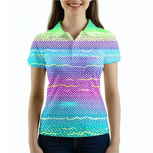 Polos de golf para mujer de primera calidad, de secado rápido, mezcla de algodón suave, corte deportivo, para entrenamiento de golf, uso casual en la oficina y actividades al aire libre. - Product Image 1