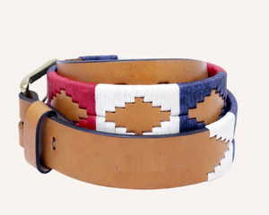 Premium Quality Vintage Style Polo <b>Belt</b> with Geometrical Design and Alloy Pin Buckle - Product Image 3