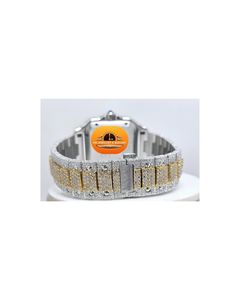 นาฬิกาข้อมือผู้ชายรุ่น Designer Z1225 หรูหรา ประดับเพชรแซฟไฟร์ ควอตซ์ สายสแตนเลสสตีล 20 มม. ฝังเพชร VVS Moissanite ขายส่ง - Product Image 5