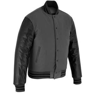 Wholesale Custom latest designs Long Sleeve Winter <b>Jacket</b> <b>Plain</b> Blank <b>Varsity</b> Letterman <b>Jacket</b> for men - Product Image 4