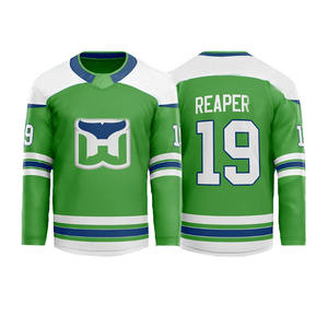 100% New Sublimated Ice Hockey Jersey Men's Full Sleeve Moisture-Wicking V-neck Breathable <b>Plus</b> <b>Size</b> Apparel - Product Image 2
