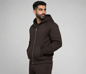Mens soft zip hoodie created for warmth comfort and freedom of movement with a clean modern appearance for daily use OEM - Product Image 2