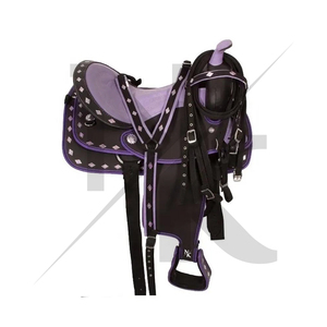 Sillas de montar de cuero premium para caballos, estilo vaquero occidental, equipo para equitación y senderismo, bridas con bocados, ¡las más vendidas! - Product Image 4