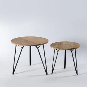 <b>Vintage</b> Iron Side <b>Table</b> Antique Style Metal Furniture For Living Room Bedroom Patio Garden Cafe Restaurant - Product Image 4