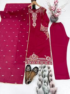 Nuevo Conjunto de Traje de Diseñador Indio para Eid, con Bordado Pesado y Lentejuelas, Conjunto de 3 Piezas para Eventos de Lujo - Product Image 2