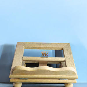 Multipurpose Eco-Friendly Wooden Book Holder Adjustable Foldable Reading Stand for Table <b>Desk</b> Study - Product Image 3