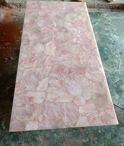 Plateau de table en quartz rose | Dalle en quartz rose | Plateau de bureau en quartz rose | Carrelage en quartz rose | Table d'hôtel | Table basse - Product Image 2