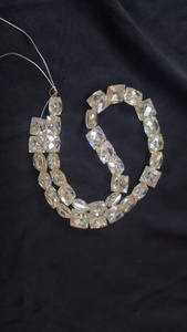 Perles de moissanite carrées taille princesse Off White, qualité AAA, coupe excellente pour collier de diamants, bijoux personnalisés - Product Image 3