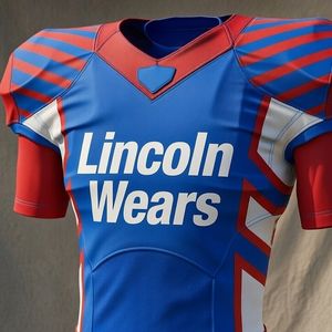 ชุดยูนิฟอร์มอเมริกันฟุตบอลแบบสั่งทำ แขนสั้น น้ำหนักเบา ระบายอากาศได้ดี ไซส์ใหญ่ คุณภาพสูง สีพื้น 100% พิมพ์ลายด้านหน้า - Product Image 4