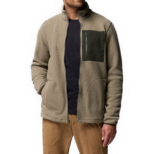 Chaquetas de Forro Polar Sherpa para Hombre, a la Moda, para Invierno, con Bolsillo Frontal Grande, Manga Larga, Cuello Alto con Cierre, Disponibles en Talla Grande - Product Image 2