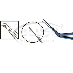 Inamura 1.5 Cross Action Capsulorhexis Forceps Straight w/ Marks Titanium Ophthalmic Cataract <b>Instrument</b> By Blush <b>Surgical</b> - Product Image 5