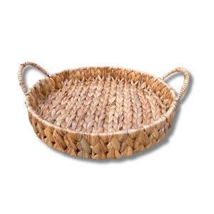 Handcrafted WATER HYACINTH <b>TRAY</b> FRUIT STORAGE BASKET with Handles Handmade Storage Organizer <b>Tray</b> - Product Image 1