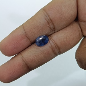 Zafiro azul ovalado natural de 4.79 quilates de Sri Lanka, piedras preciosas sueltas para la fabricación de joyas y anillos BSOH-52 - Product Image 1