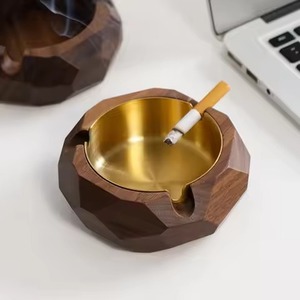 Cendrier rond en bois portable de style nordique créatif avec un design moderne et esthétique pour une utilisation à la maison - Product Image 4