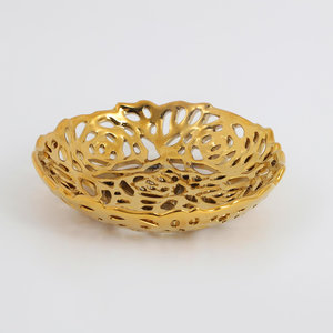 ถาดโลหะสีทองถาดตกแต่งสำหรับบรรจุผลไม้และขนมหวานสำหรับงานหมั้นและงานหมั้นถาด Amazon บ้านและห้องครัว - Product Image 5