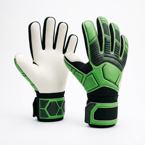 Gants de gardien de but de football, en PU, à doigts entiers, antidérapants, avec sangle de poignet réglable, respirants, équipement sportif unisexe - Product Image 4
