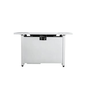 Pozzo del fuoco rettangolare 43 \ "con vetro fumé e struttura in metallo elegante funzione di ritrovo all'aperto - Product Image 3