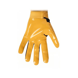 <b>Sticky</b> Palm Receiver Gloves Full Finger Breathable Moisture Wicking American Football Textured Back Adjustable Wrist Custom Logo - Product Image 5