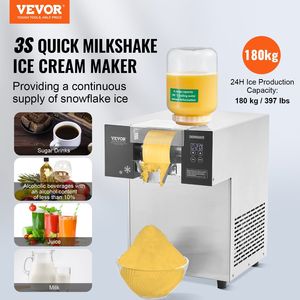 Macchina per il ghiaccio commerciale con fiocco di neve in acciaio inossidabile 397 libbre/capacità di 24 ore per il gelato - Product Image 2
