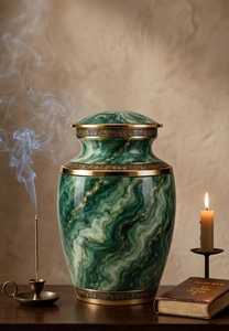 Custom Marble Aluminum Cremation Urn Engraved Memorial Keepsake <b>Casket</b> <b>for</b> Adult <b>Ashes</b> Custom Commemoration Uzair Handicrafts - Product Image 6