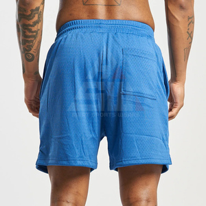 Shorts de sport pour homme HG2103 – Qualité supérieure, tricotés, écologiques, respirants, avec cordon de serrage, taille mi-haute, longueur genou, style Hip Hop sportif - Product Image 4