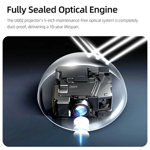 Mini projecteur vidéo Android AUN U002 1080p 4K pour cinéma maison, Full HD LCD, Google Smart TV, haut-parleur HIFI sans fil, dernier modèle - Product Image 4