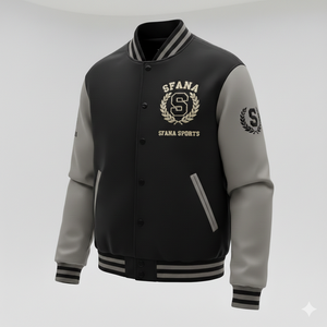 Veste universitaire de baseball pour homme, coupe ajustée, en laine écologique respirante, manches contrastées, boutonnage frontal, service OEM - Product Image 6