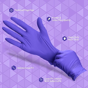 Guantes de Examen de Nitrilo Desechables - Guantes de Examen de Nitrilo y Látex Quirúrgicos Sin Polvo, No Estériles - Product Image 6