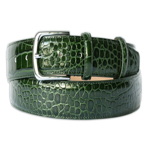 Crocodile Pattern Leather <b>Belt</b> Luxury <b>Belt</b> Pin <b>Buckle</b> <b>Belt</b> - Product Image 2