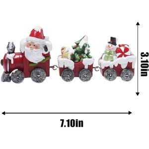 Set di Trenini Natalizi Hodao con Babbo Natale, Albero e Pupazzo di Neve per Decorazioni Festive - Product Image 2